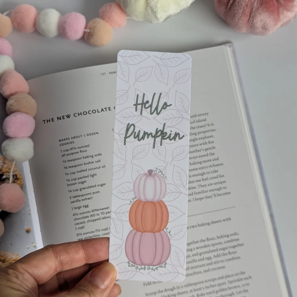 Autumn Fall And Pumpkin Themed Bookmarks Set